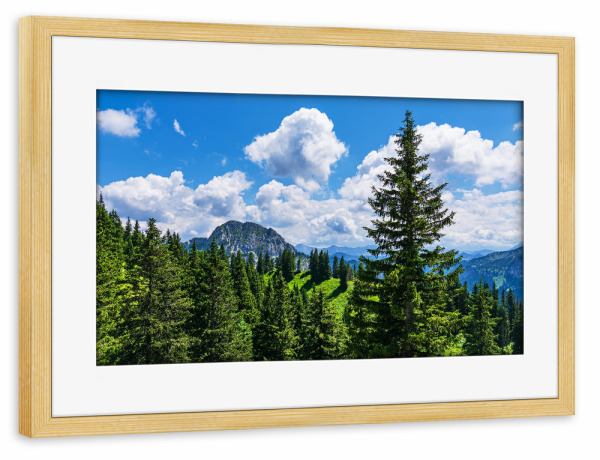 Poster mit Rahmen kiefer "Alpenblick vom Tegelberg" artboxONE - Natur,Reise