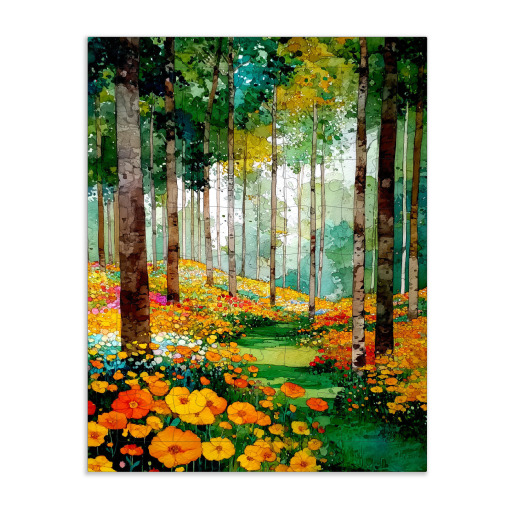 Wald im Klimt-Stil J
