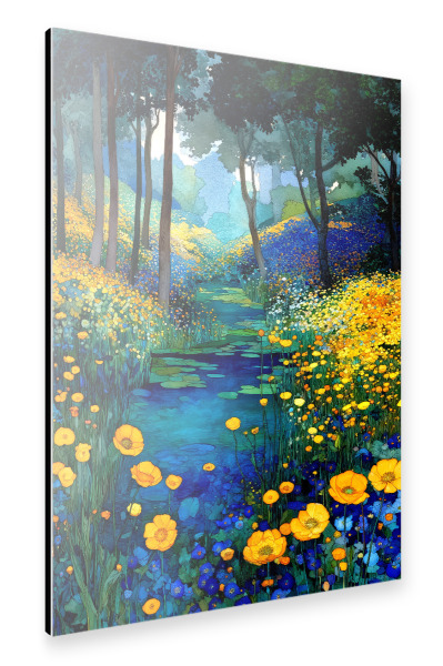 Alu-Dibond "Wald von Klimt Stil I" 30x20 cm artboxONE