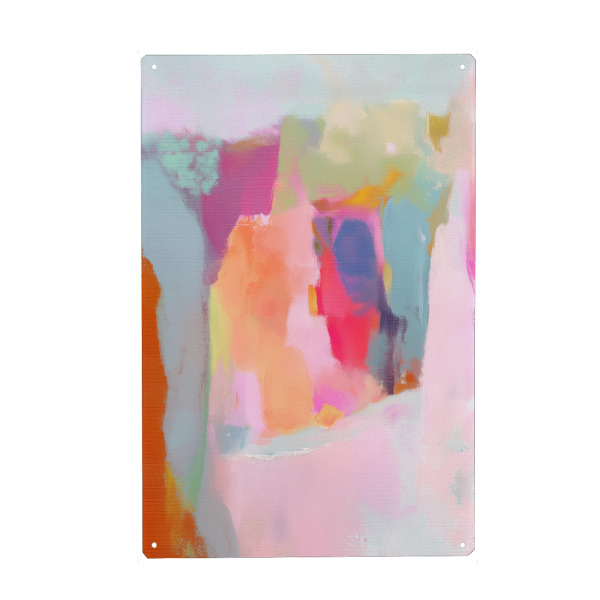 Metall Poster "Traumfelder in Pastell" artboxONE - Natur,Abstrakt,Geometrie