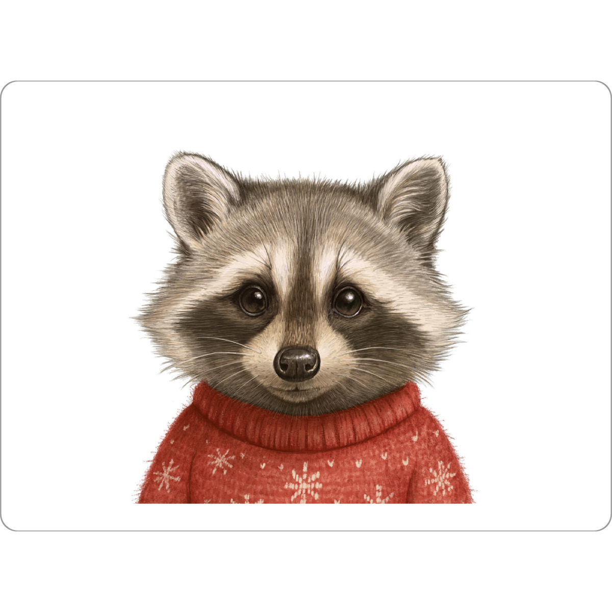 Tischset "Waschbär im Weihnachtspullover" artboxONE - Tiere,Weihnachten