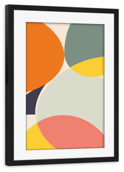 Poster mit Rahmen schwarz "Organic Intersections" artboxONE - Abstrakt