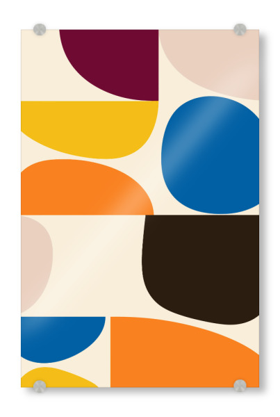 Acrylglasbild "Mid-Century Color Blocks" artboxONE - Abstrakt