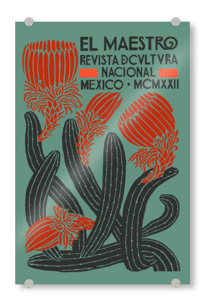 Acrylglasbild "El Maestro Vintage Mexican Cactus" artboxONE - Floral,Abstrakt