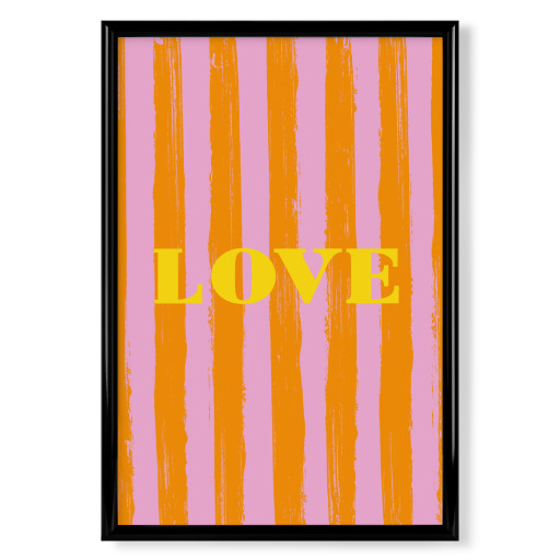 LOVE - Orange Pink gestreift