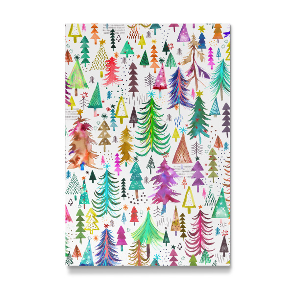 Galerie-Print "Bunte Weihnachtswinterbäume" 75x50 cm artboxONE