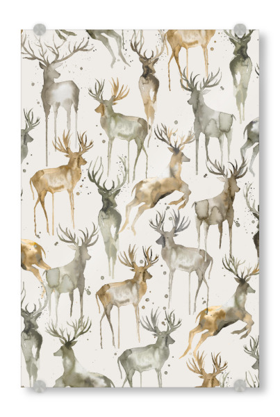 Acrylglasbild "Hirsch Muster" artboxONE - Natur,Tiere,Abstrakt,Männer,Lustig