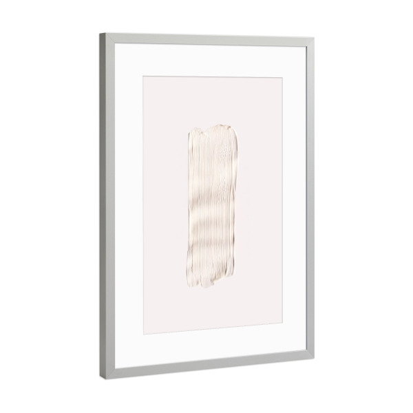 Poster mit Rahmen Silber "Wolkentänzer-Gemälde" artboxONE - Abstrakt - Pantone,Wolkentanz,Malerei,Pinsel,Minimal,Abstrakt