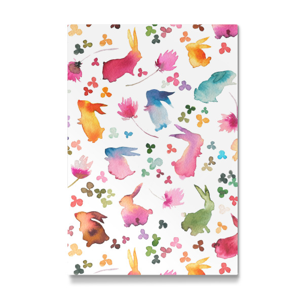 Galerie-Print "Ostern-Aquarell-bunte Hasen" 75x50 cm artboxONE