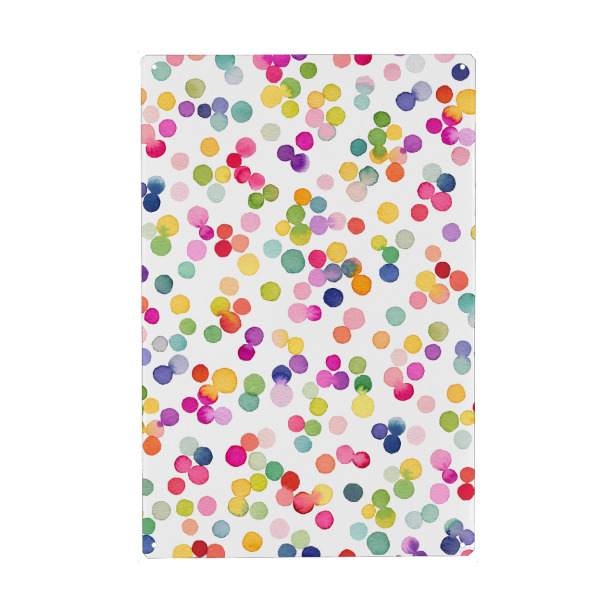 Holzbild "Bunte festliche Happy Dots" artboxONE - Abstrakt,Geometrie,Weihnachten,Marmor,Lustig