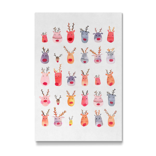 Galerie-Print "Winter-Rentiere für Kinder" 75x50 cm artboxONE