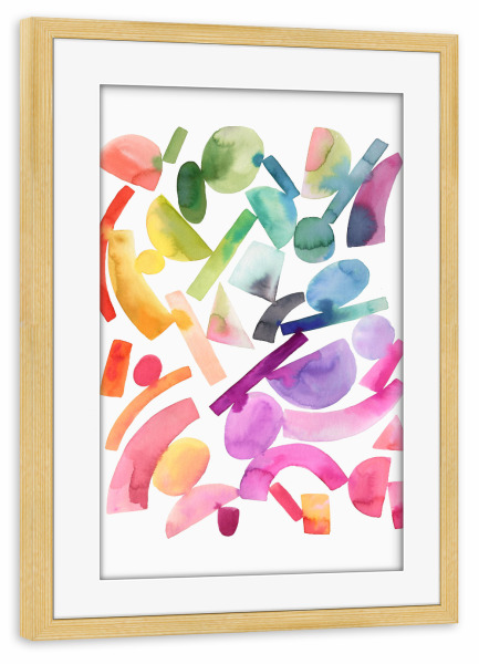 Poster mit Rahmen kiefer "Moderne geometrische Formen" artboxONE - Abstrakt,Menschen,Geometrie,Für Papa