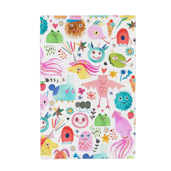 Metall Poster "Süße Monster zu Halloween" artboxONE - Für Kinder,Tiere,Weihnachten,Halloween,Lustig