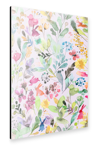 Alu-Dibond "Wilde Blumen Ostern Botanisch" 75x50 cm artboxONE