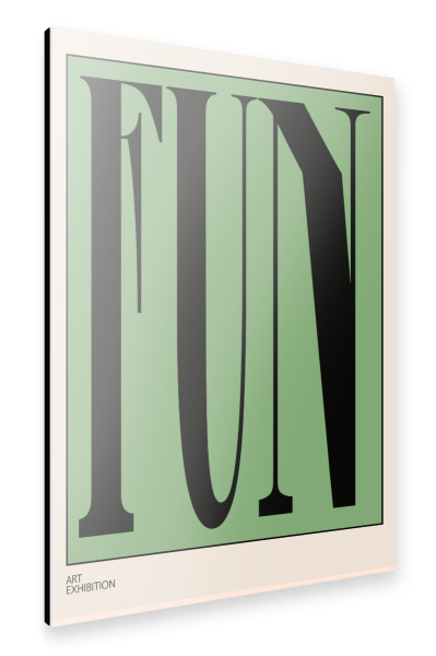 Alu-Dibond "Typographic Exhibition" 75x50 cm artboxONE