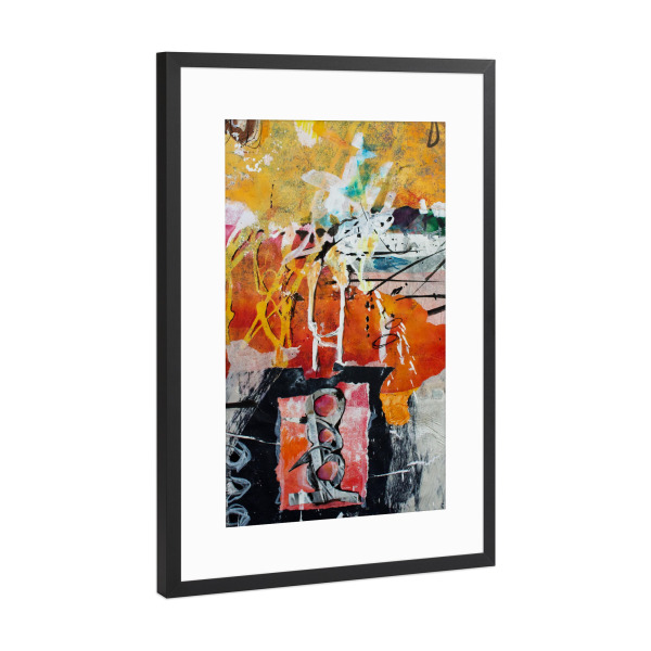 Poster mit Rahmen Schwarz (Metallic) "Urban Poetry" artboxONE - Abstrakt