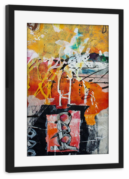 Poster mit Rahmen schwarz "Urban Poetry" artboxONE - Abstrakt