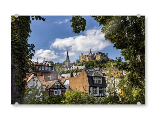 Acrylglasbild "Hessen in Marburg" artboxONE - Architektur - Marburg,Hessen,Schloss,Landgrafen schloss,Lahn