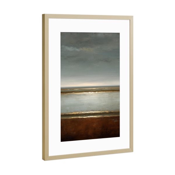 Poster mit Rahmen Gold "Horizont der Stille" artboxONE - Natur