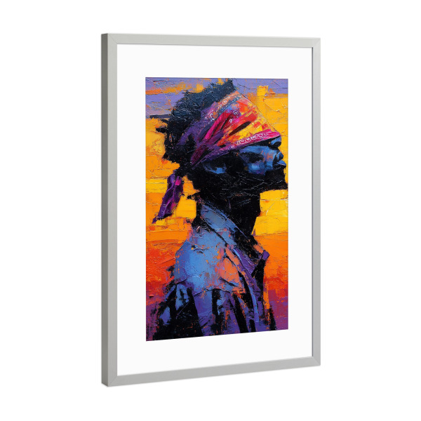Poster mit Rahmen Silber "Der Blick nach innen" artboxONE - Abstrakt,Menschen,Streetart