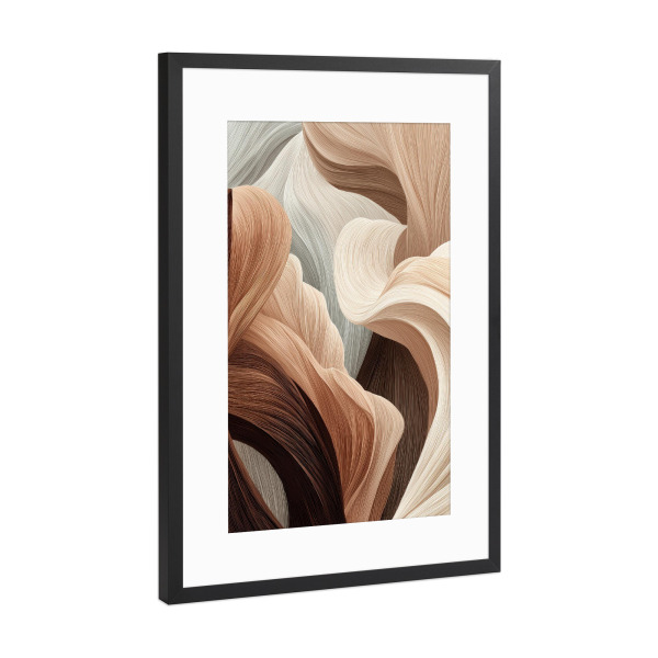 Poster mit Rahmen Schwarz (Metallic) "Organic Flow" artboxONE - Abstrakt