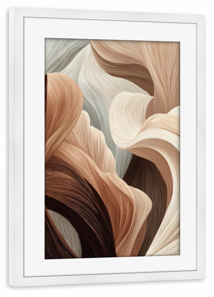 Poster mit Rahmen weiß "Organic Flow" artboxONE - Abstrakt