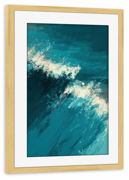 Poster mit Rahmen kiefer "Aqua Momentum" artboxONE - Natur,Abstrakt