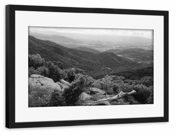 Poster mit Rahmen schwarz "Die Appalachen sw" artboxONE - Natur,Reise,Schwarzweiß,Reise / Länder