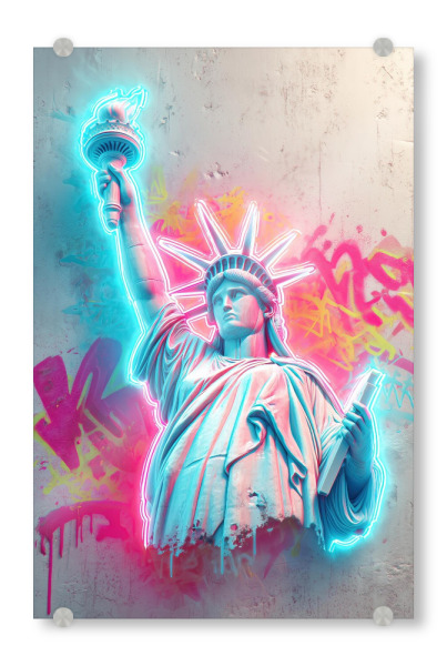 Acrylglasbild "Liberty Reloaded" artboxONE - Städte / New York,Menschen,Architektur,Streetart