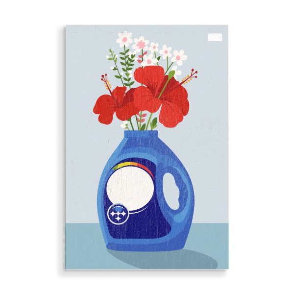 Holzbild "Blue Hibiscus" artboxONE - Floral