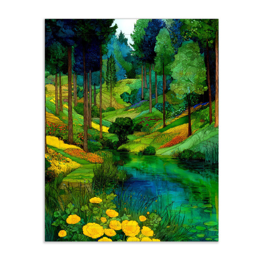 Wald im Klimt-Stil E