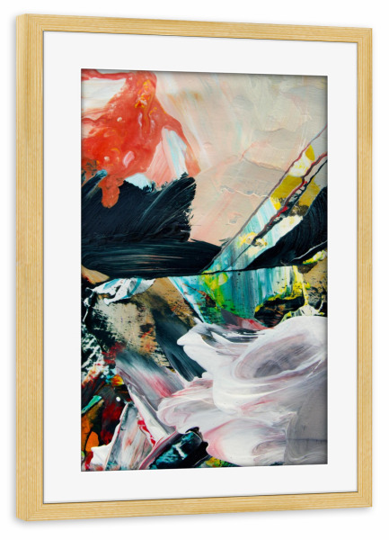 Poster mit Rahmen kiefer "Dynamic Collision" artboxONE - Abstrakt