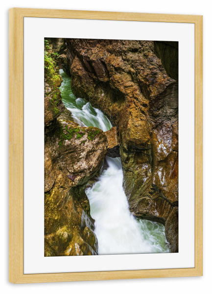 Poster mit Rahmen kiefer "Breitachklamm im Allgäu" artboxONE - Natur,Reise