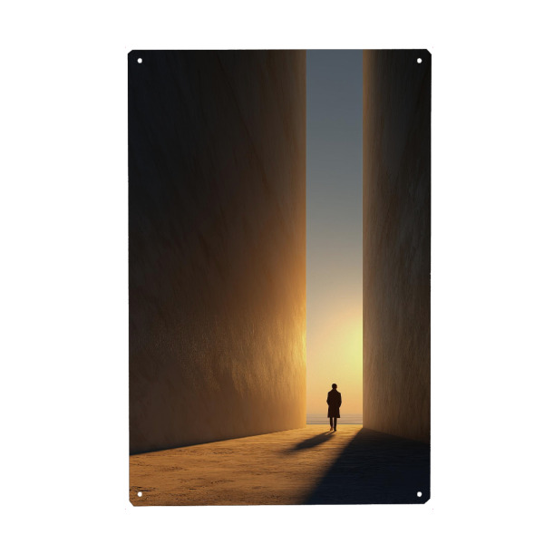 Holzbild "Licht am Ende" artboxONE - Menschen