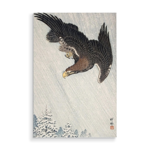 Holzbild "Adler fliegt im Schnee" artboxONE - Natur,Tiere,Für Mama