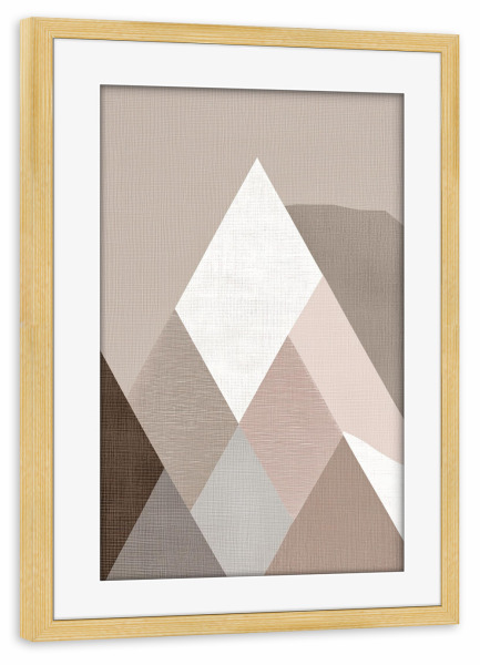 Poster mit Rahmen kiefer "Geometrie der Stille" artboxONE - Geometrie