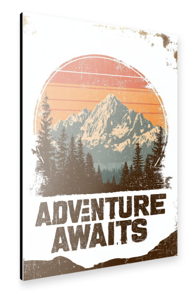 Alu-Dibond "Adventure Awaits – Ruf der Berge" 75x50 cm artboxONE