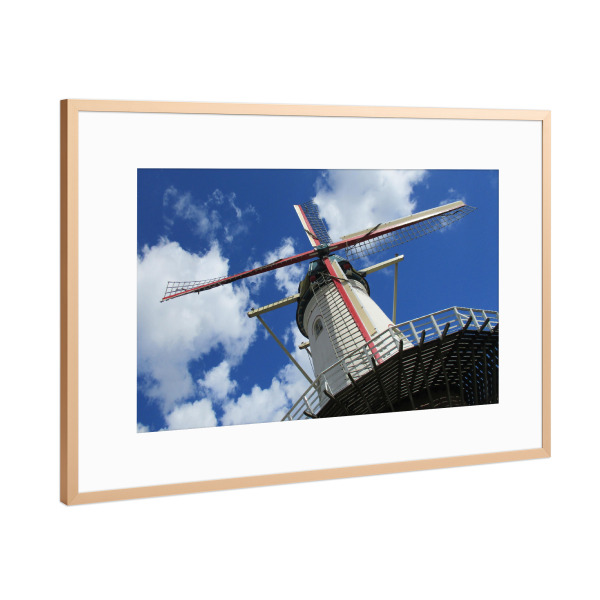 Poster mit Rahmen Kupfer "Friesische Windmühle" artboxONE - Reise,Architektur,Reise / Länder