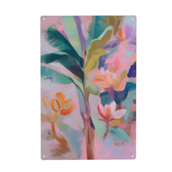 Holzbild "Tropischer Pinselzauber" artboxONE - Natur,Floral,Abstrakt