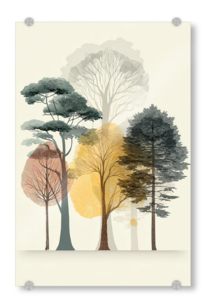 Acrylglasbild "Zeitlose Bäume" artboxONE - Natur,Abstrakt