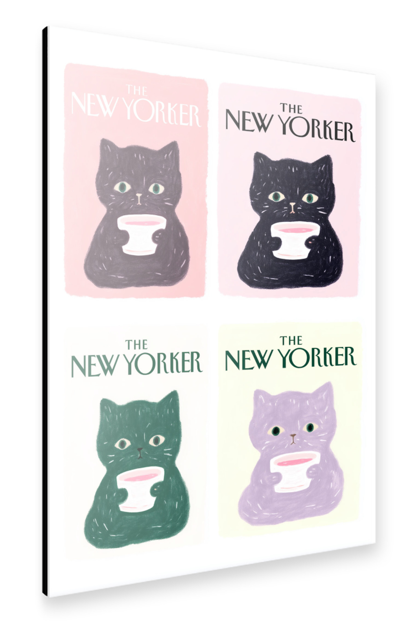 Alu-Dibond "The New Yorker Katzen Culture" 30x20 cm artboxONE