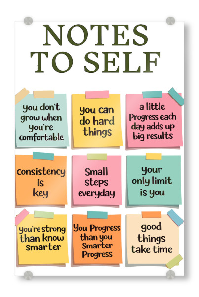 Acrylglasbild "Daily Reminders" artboxONE - Buchstaben