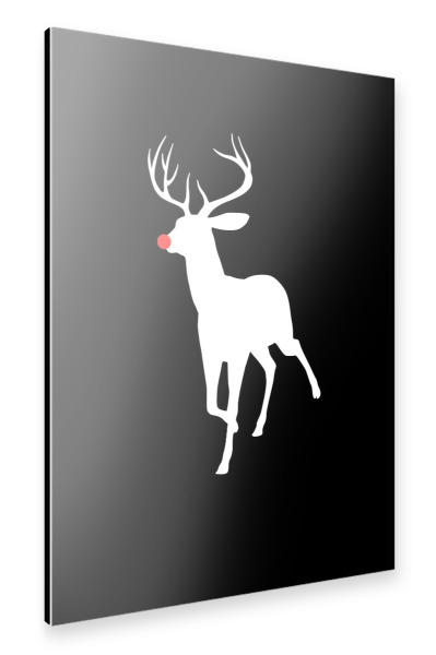 Alu-Dibond "Rudolph Silhouette" 30x20 cm artboxONE