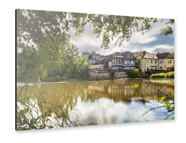 Alu-Dibond "Die Lahn bei Marburg" 30x20 cm artboxONE