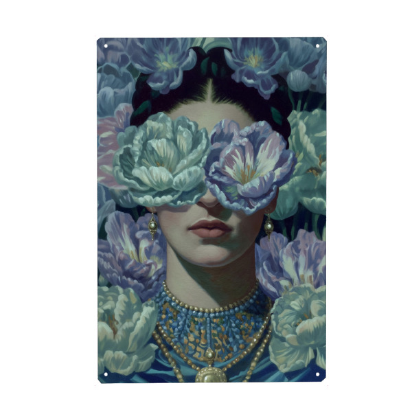 Metall Poster "Fridas Nachtblumen" artboxONE - Floral,Menschen,Fashion