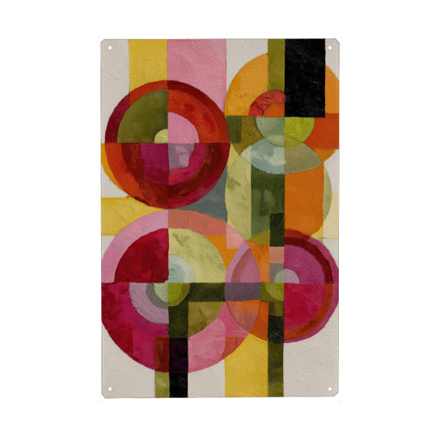 Holzbild "Farbige Balance" artboxONE - Floral,Abstrakt,Geometrie