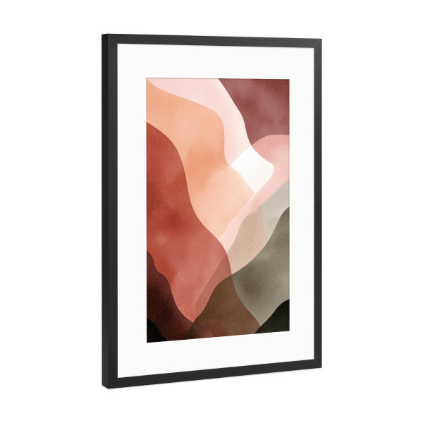 Poster mit Rahmen Schwarz (Metallic) "Im sanften Strom" artboxONE - Abstrakt,Menschen