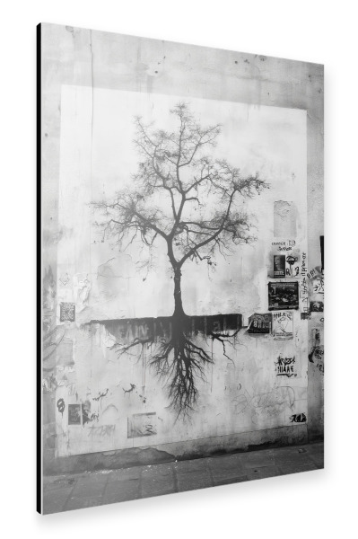 Alu-Dibond "Straßenbaum der Welten" 75x50 cm artboxONE