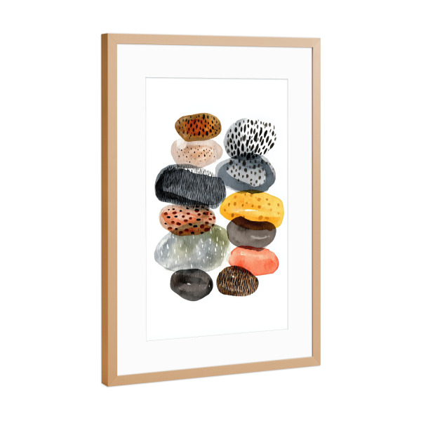 Poster mit Rahmen Kupfer "Organic Balance" artboxONE - Natur,Abstrakt,Geometrie