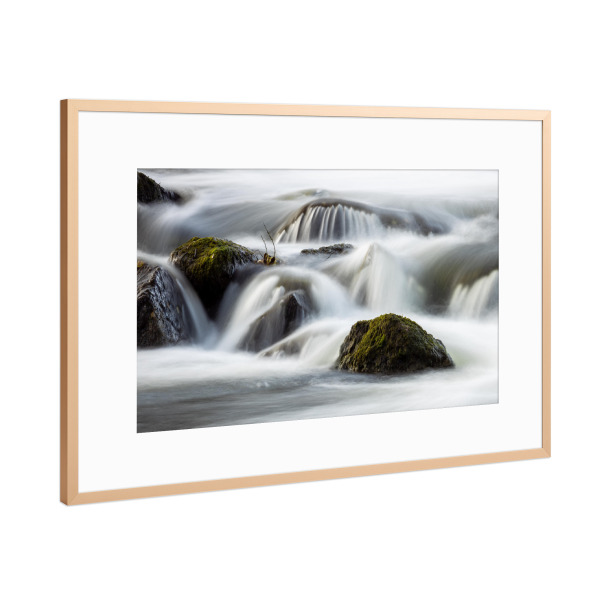 Poster mit Rahmen Kupfer "Die Lahn bei Marburg in Hessen" artboxONE - Natur - Lahn,Marburg,Fluss,Wasserfall,Flusslandschaft,Strömung